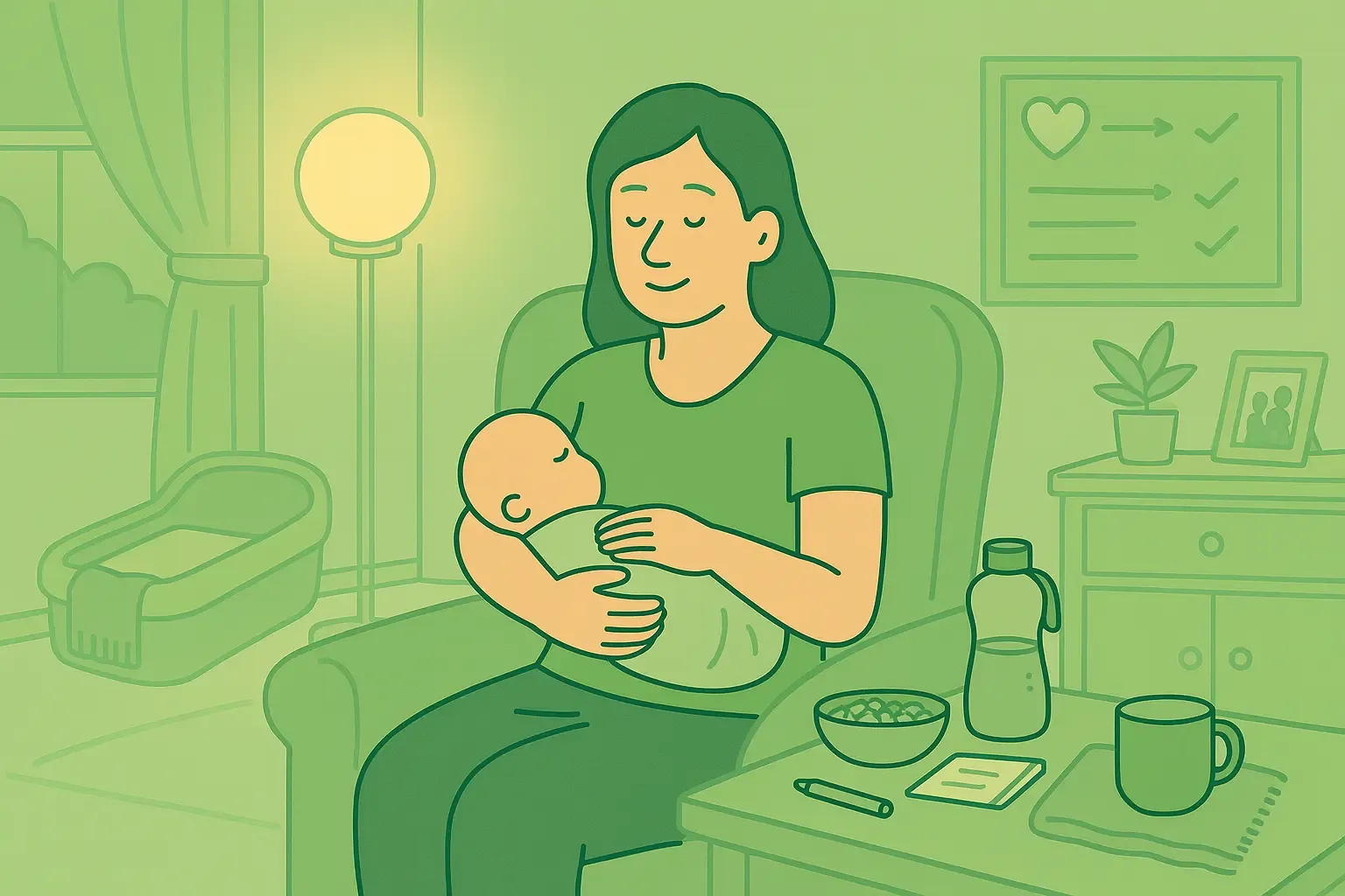 Postpartum Home Safety and Calm Checklist for New Moms