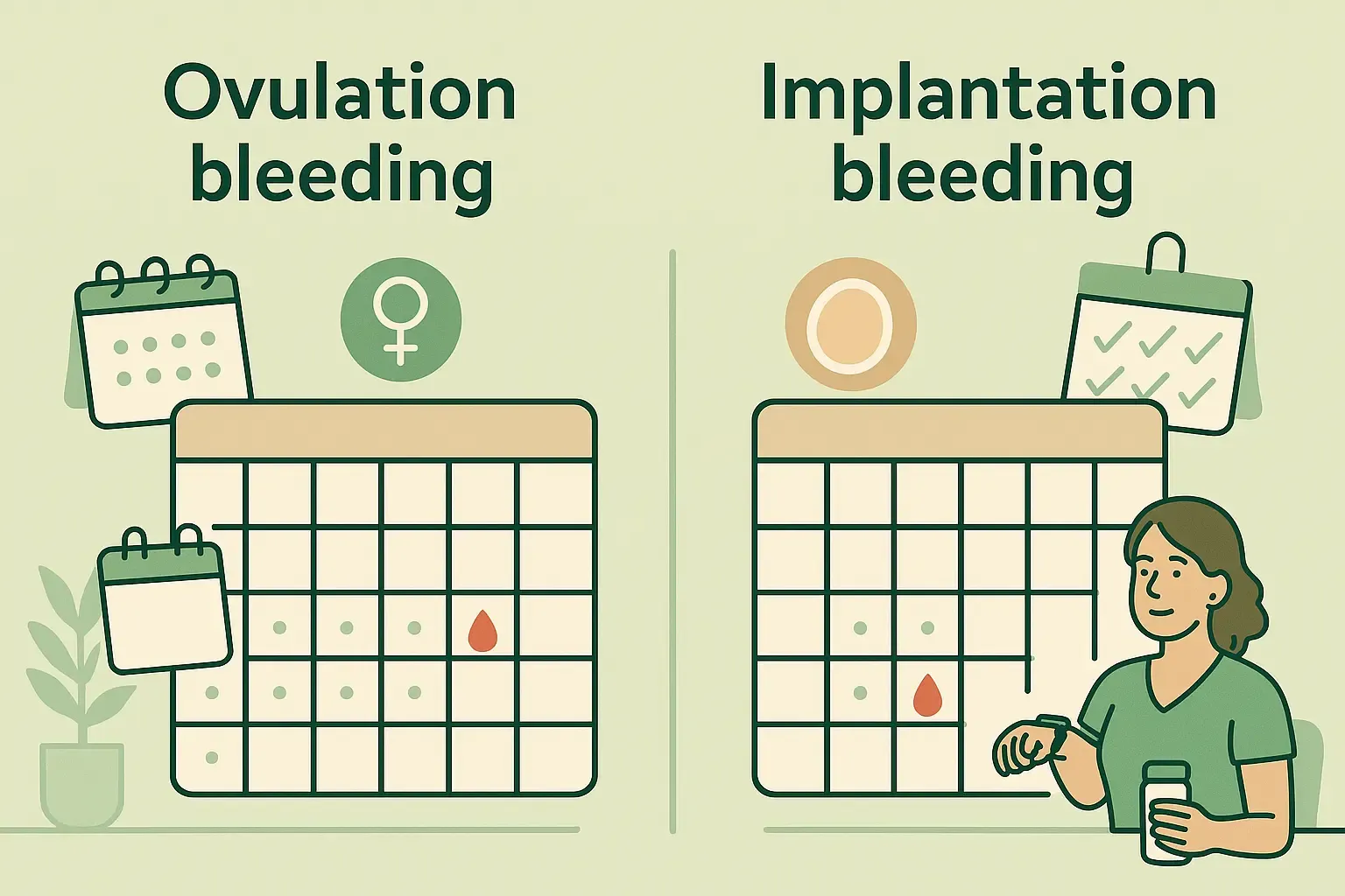 Ovulation bleeding vs implantation bleeding